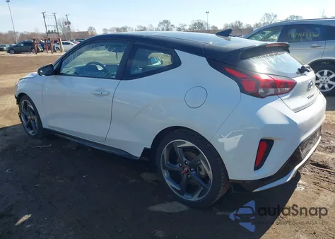 2020 Hyundai Veloster Turbo Ultimate z USA, uszkodzony, nr VIN KMHTH6AB1LU021201